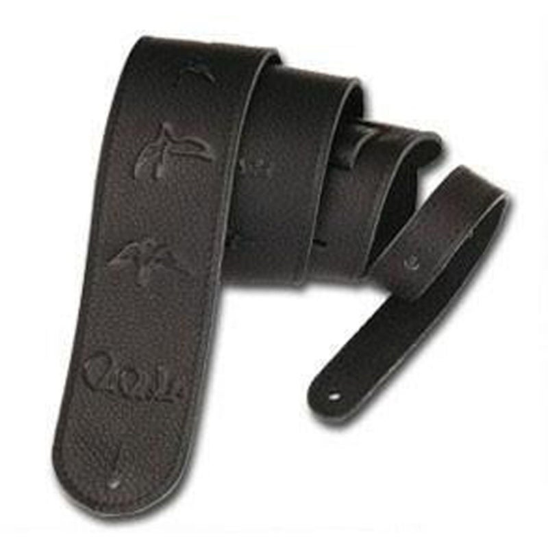 PRS Guitars Leather Birds Guitar Strap, Black (ACC-3119),Green